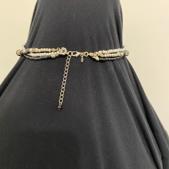 Premier Design Black and Silver beaded Necklace - Picture 3 of 3